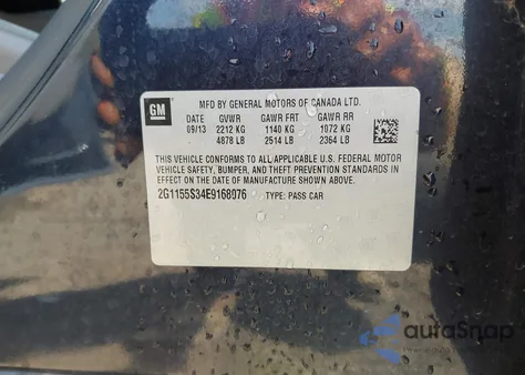 2014 Chevrolet Impala 2Lz z USA, uszkodzony, nr VIN 2G1155S34E9168076